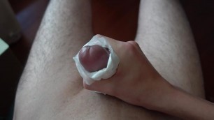 Cumming on the used Sanitary pad