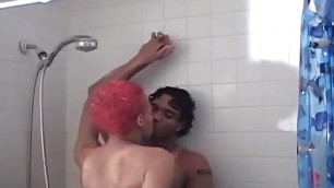 Twinks jerking off until they cum in the bathroom