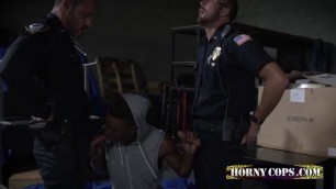 white ROUGH COPS fuck BLACK THUG's big ass raw