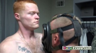 HORNY gay troop FUCKING hardcore in the SHOWERS with GINGER