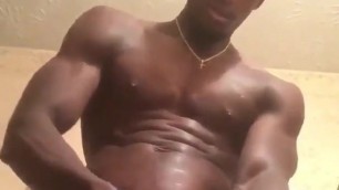 Black guy muscle jerk