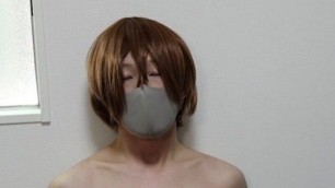 japanese crossdresser body-conscious wear jerk-off