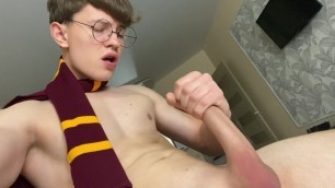 Young and Horny Harry Potter Jerking off Big Dick