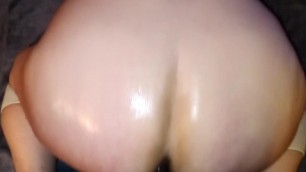 12 inch BBC dildo pounding my wet booty with 6 loads in me!
