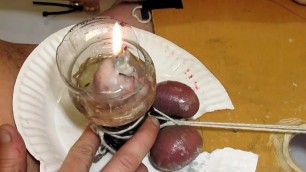 Candle pumped cock again