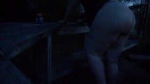 NASTY BIG ASS STRIP WIDE OPEN OUTDOORS PAWG TITS BBC LOVER
