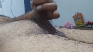 Tiny cock Solo masturbation with oil massage