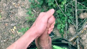 Horny Boy Wanking HIS BIG DICK OUTDOOR with SUNSET ! ORGASM