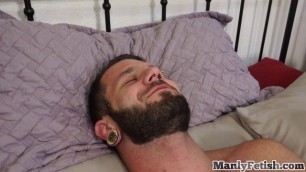 Footjob stud barebacked in couple after getting feet fucked