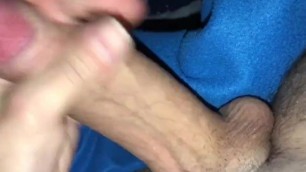 Jerking Off My Huge Cock During the Nightgay