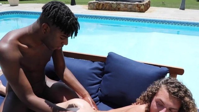 Gay Stud Kylan and Jack Valor Get Lubed Up and Fuck Raw by the Poolgay